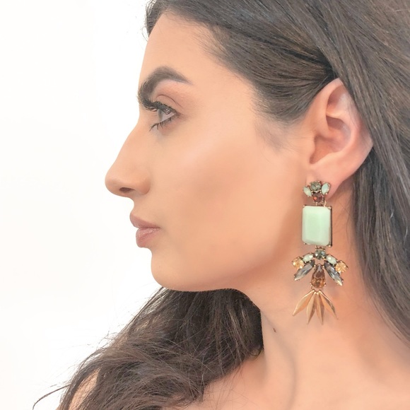 Rhinestone Statement Earrings - Picture 3 of 3